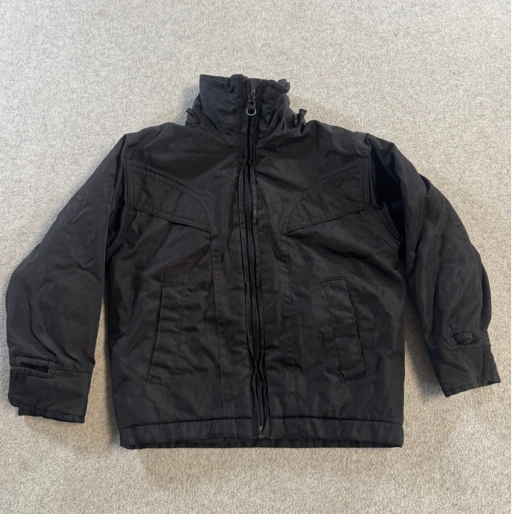 Warm Line Junior Full Zip Jacket Kids Size‎ 20 Black Good Hooded Utility Coat